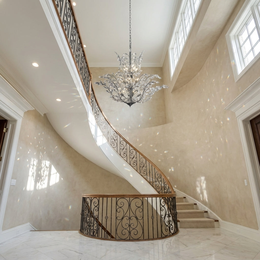 Riviko Modern Luxury Branches Crystal Chandelier for Low-ceiling - Scene