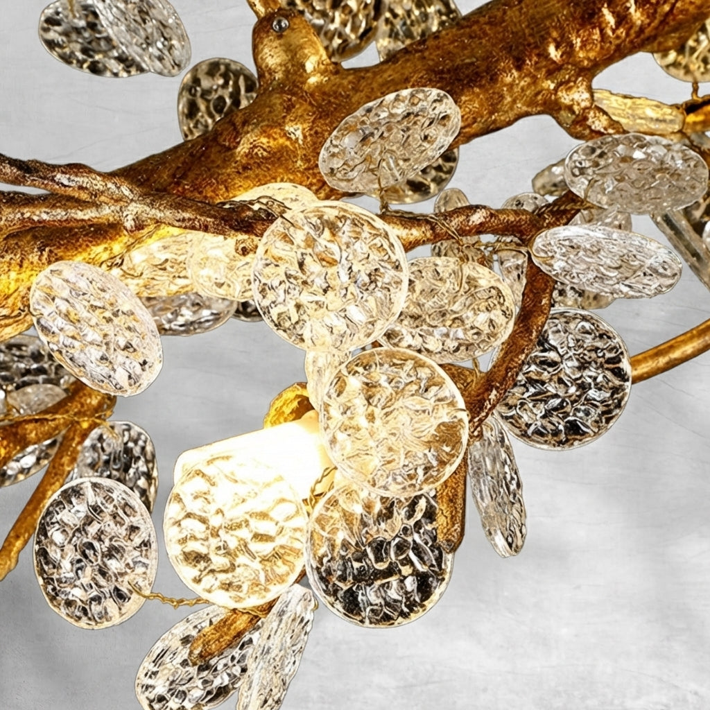 Riviko Verdant Canopy Brass Chandelier - Background Shot