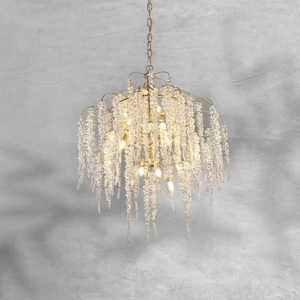 Riviko Blossom Cascade Silver Branch Chandelier - Background Shot