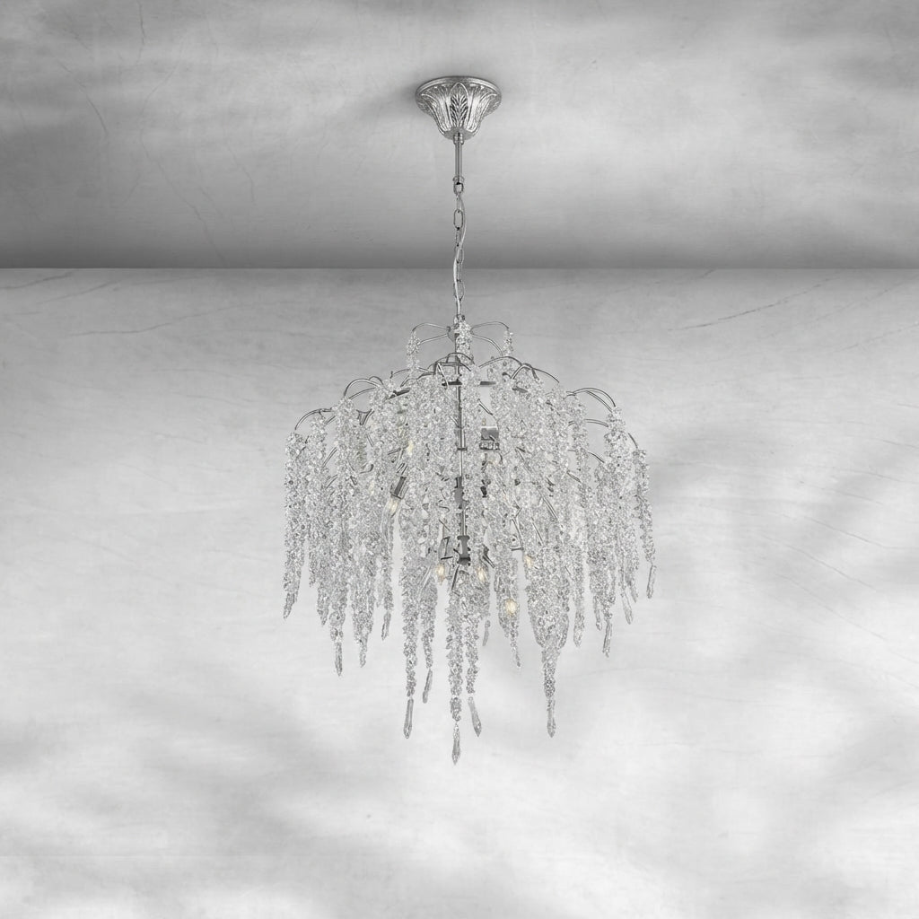 Riviko Blossom Cascade Silver Branch Chandelier - Background Shot