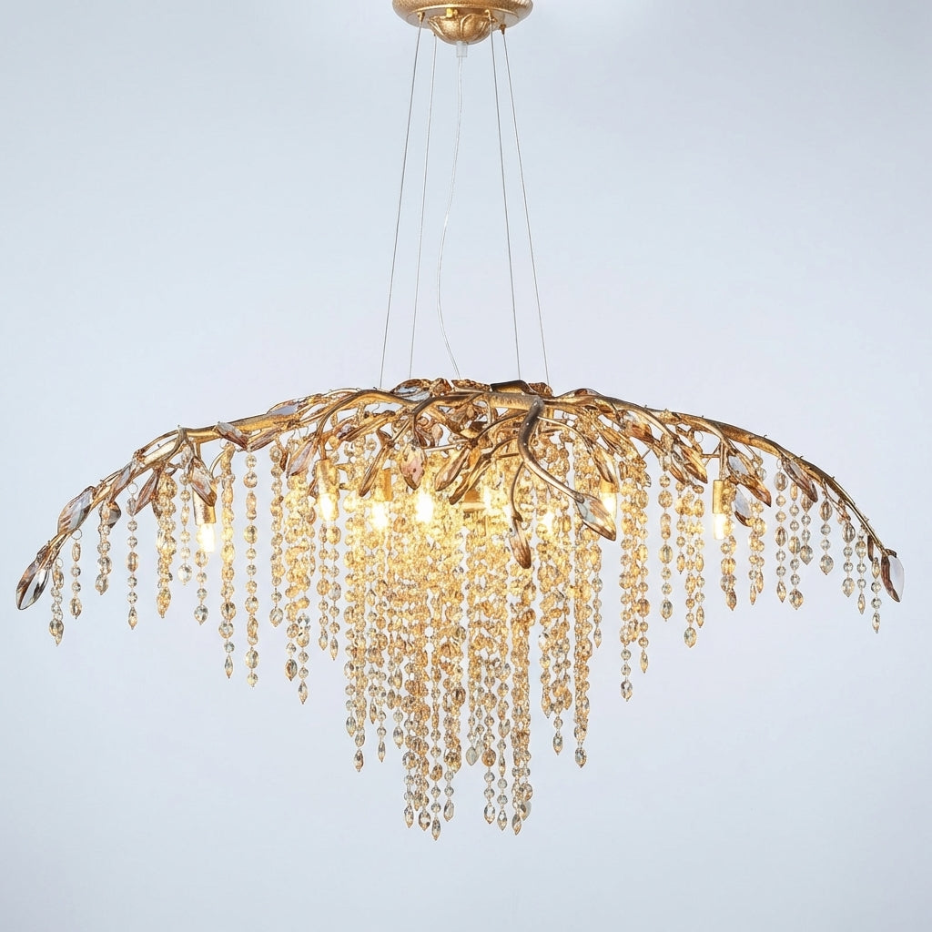 Riviko New Luxury Branch Crystal Pendant Chandelier Designer Creative Art Dining Room/Living Room Light Fixture - Studio Shot