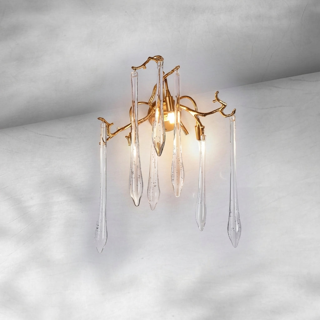 Riviko Veridian Bloom Crystal Chandelier - Background Shot