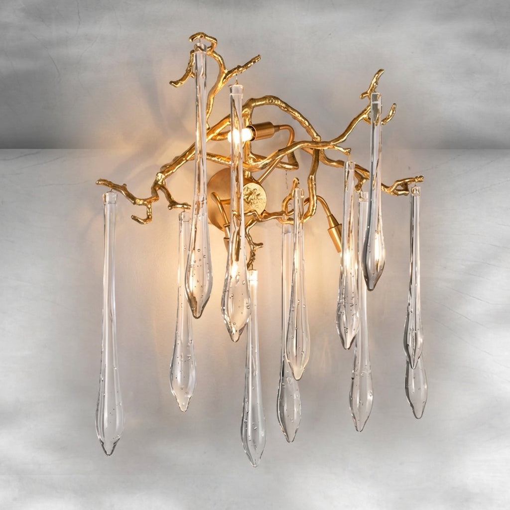 Riviko Veridian Bloom Crystal Chandelier - Background Shot