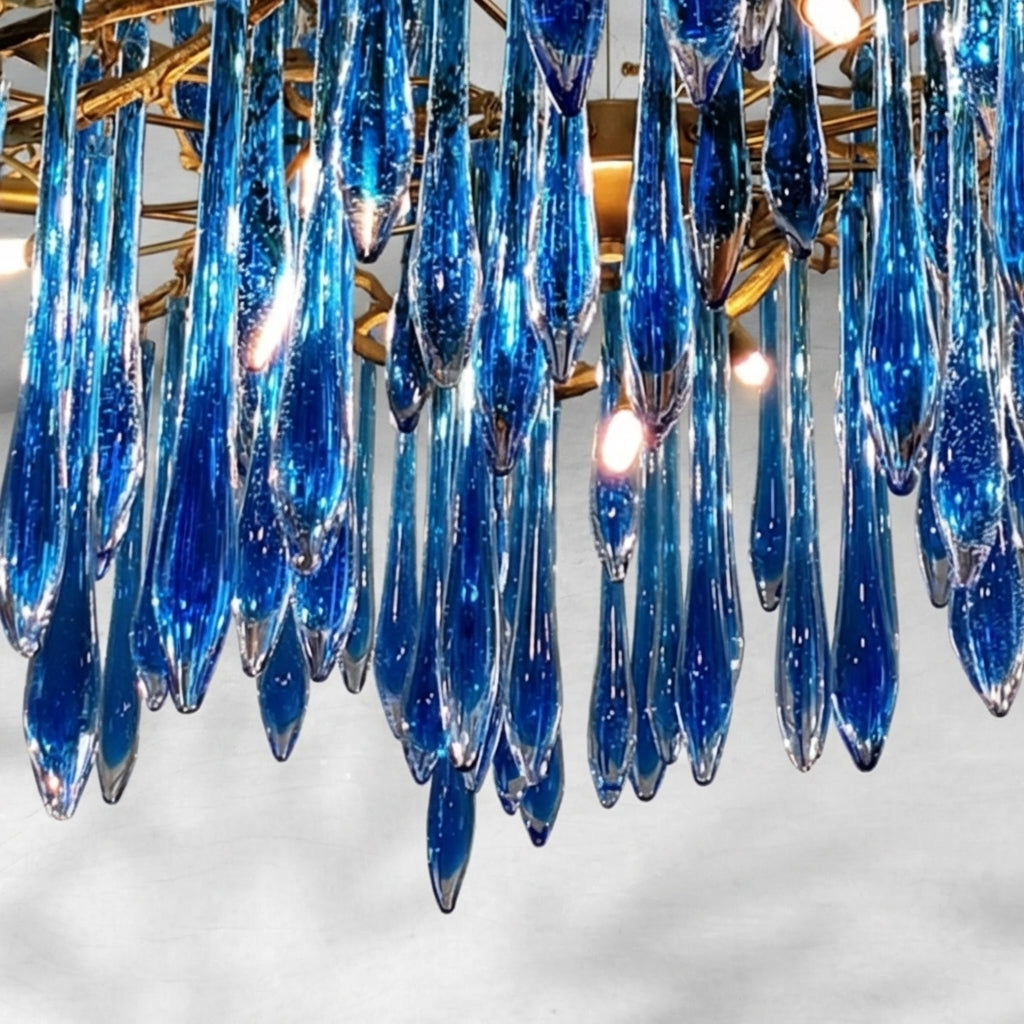 Riviko Veridian Branch Glaze Chandelier - Background Shot