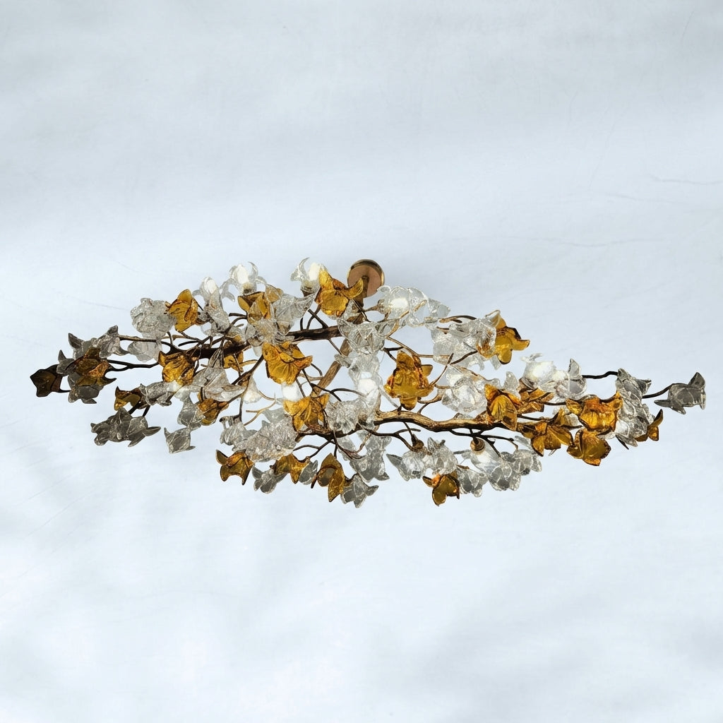 Riviko Veridian Bloom Brass Branch Chandelier - Background Shot