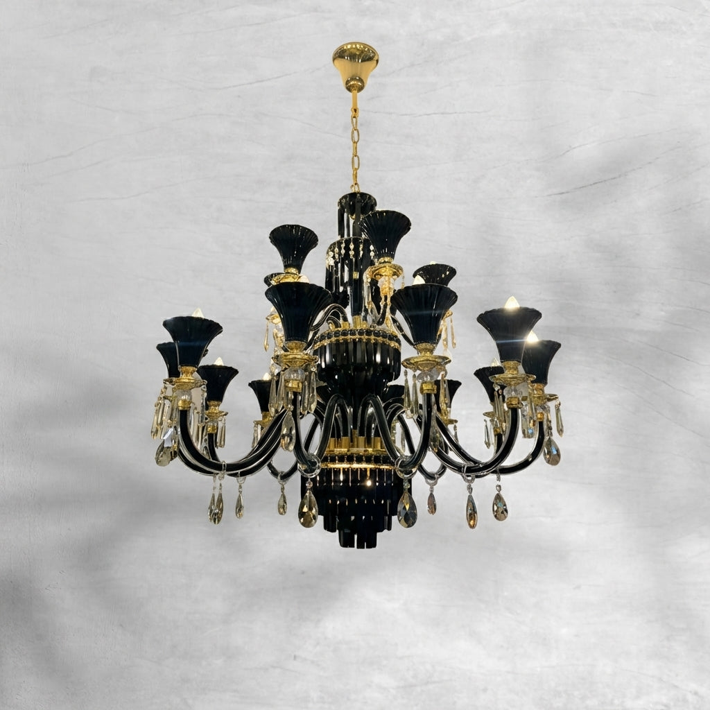 Riviko Regal Branch 12-Light Crystal Chandelier - Background Shot