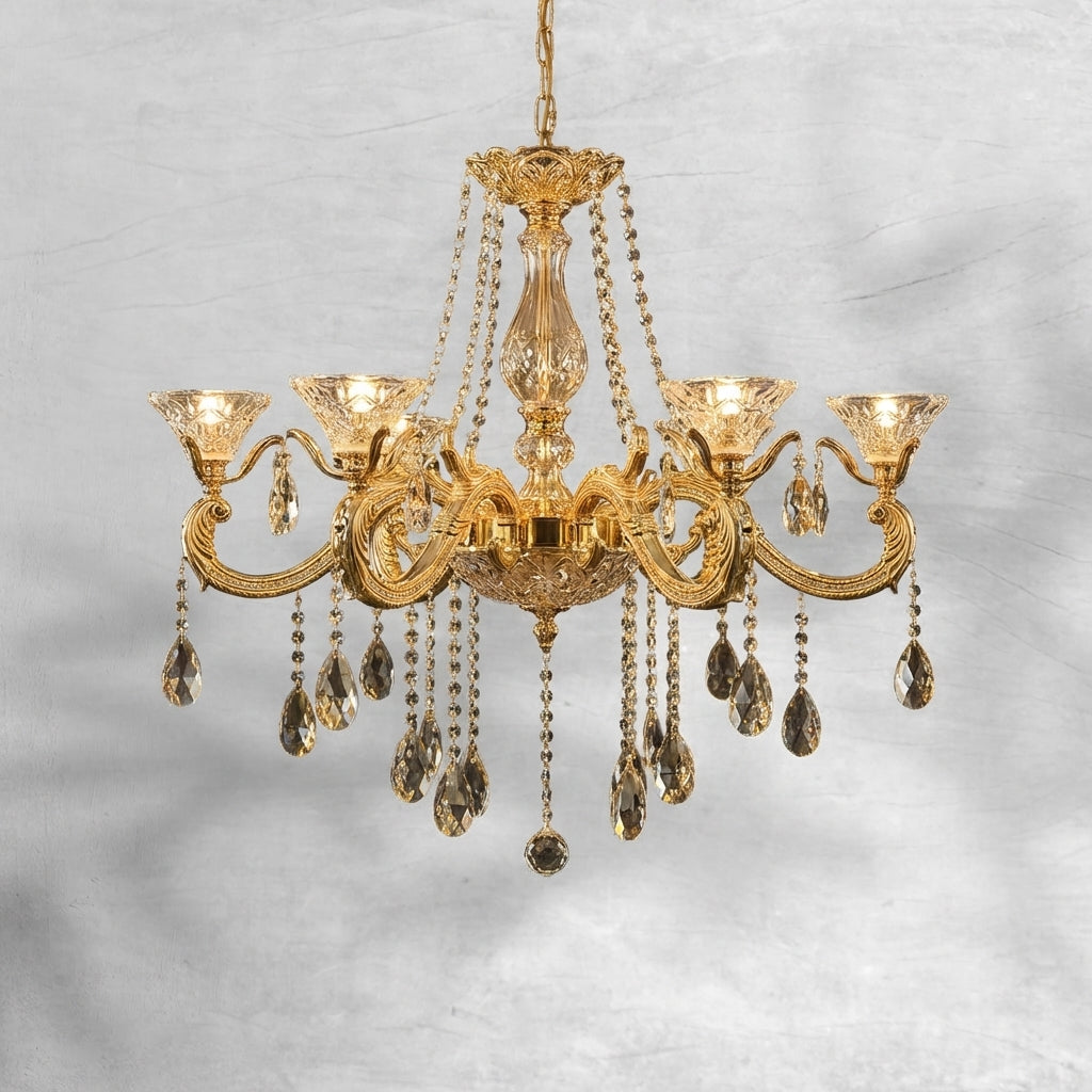 Riviko Regal Grandeur K9 Crystal Chandelier - Background Shot