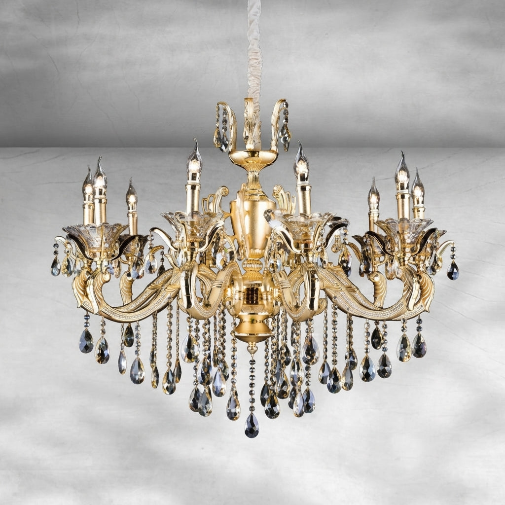 Riviko Regal Grandeur K9 Crystal Chandelier - Background Shot