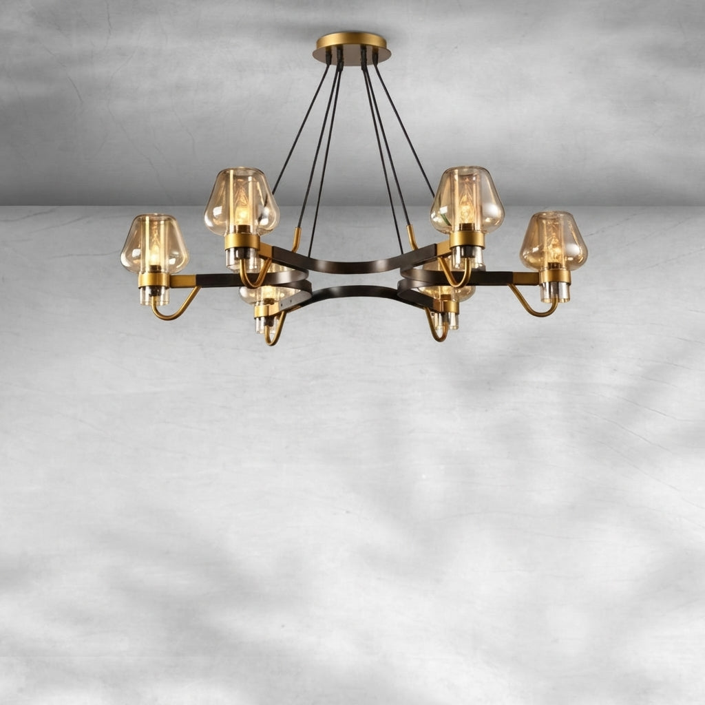 Riviko Post-modern Light Full Brass Chandelier for Living Room/Bedroom - Background Shot