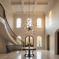 Riviko New Light Luxury Crystal Geometric Chandelier for Living Room/Dining Room/Bedroom - Studio Shot