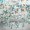Riviko Modern Design Crystal Chandelier with Floral Crown Shape - Background Shot