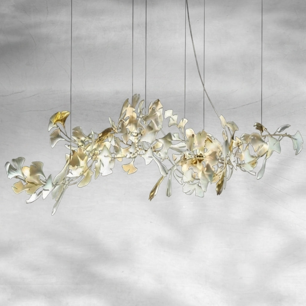 Riviko Ginkgo Canopy Porcelain Chandelier - Background Shot