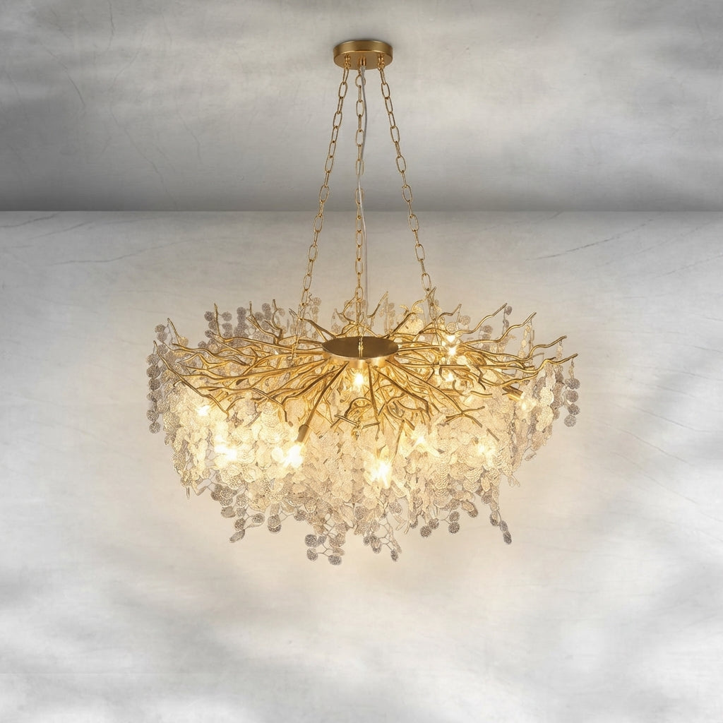 Riviko Verdant Canopy Crystal Chandelier - Background Shot