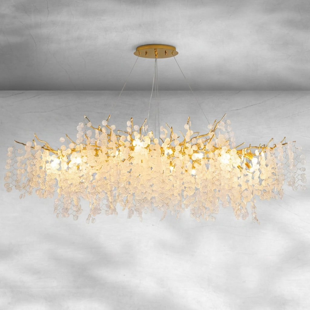 Riviko Verdant Canopy Crystal Chandelier - Background Shot