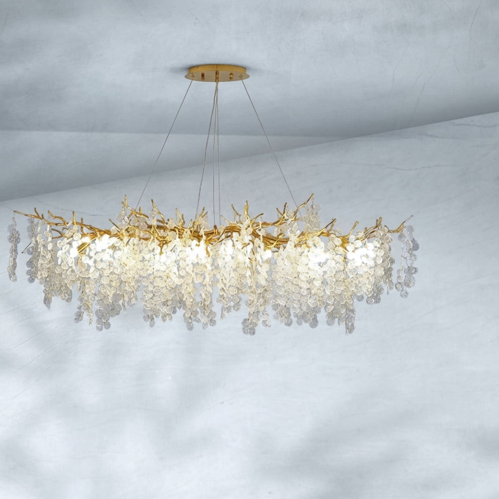 Riviko Verdant Canopy Crystal Chandelier - Background Shot