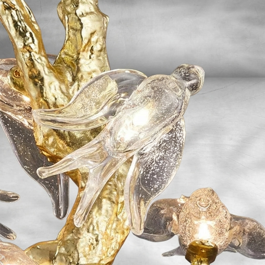 Riviko Swallow Glass Long Tree Branch Chandelier - Background Shot