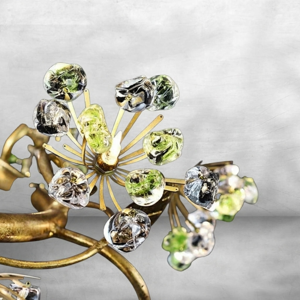 Riviko Verdant Bloom Brass Ring Chandelier - Background Shot