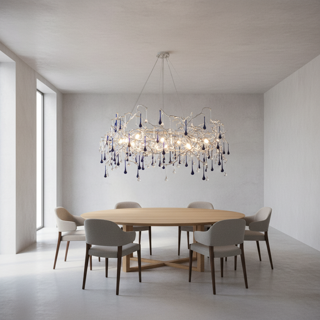 Riviko Veridian Bloom Branch Chandelier - Background Shot