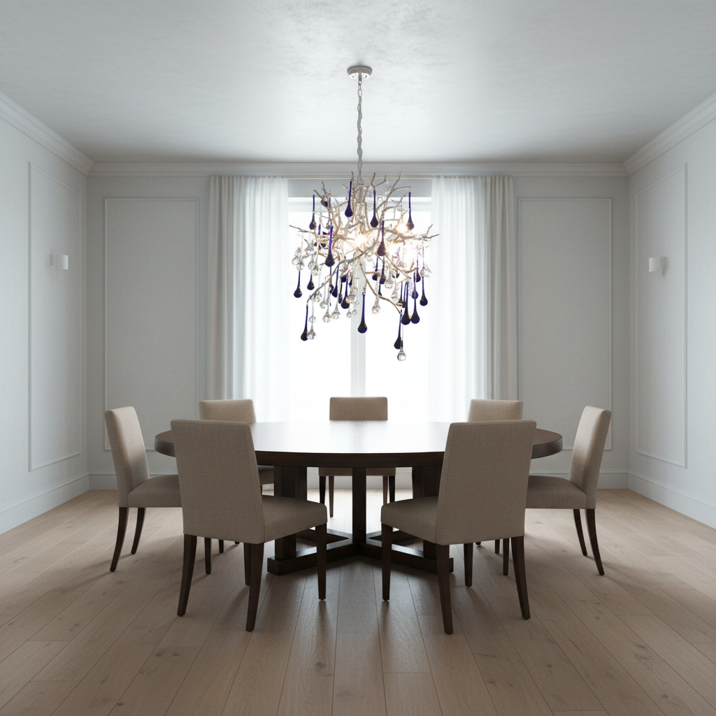 Riviko Veridian Bloom Branch Chandelier - Background Shot