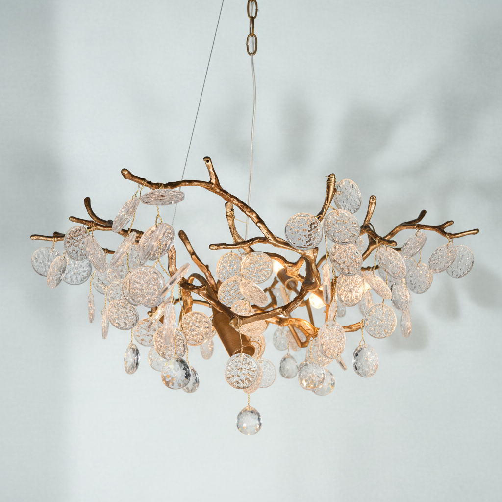 Riviko Veridian Branch Crystal Chandelier - Background Shot