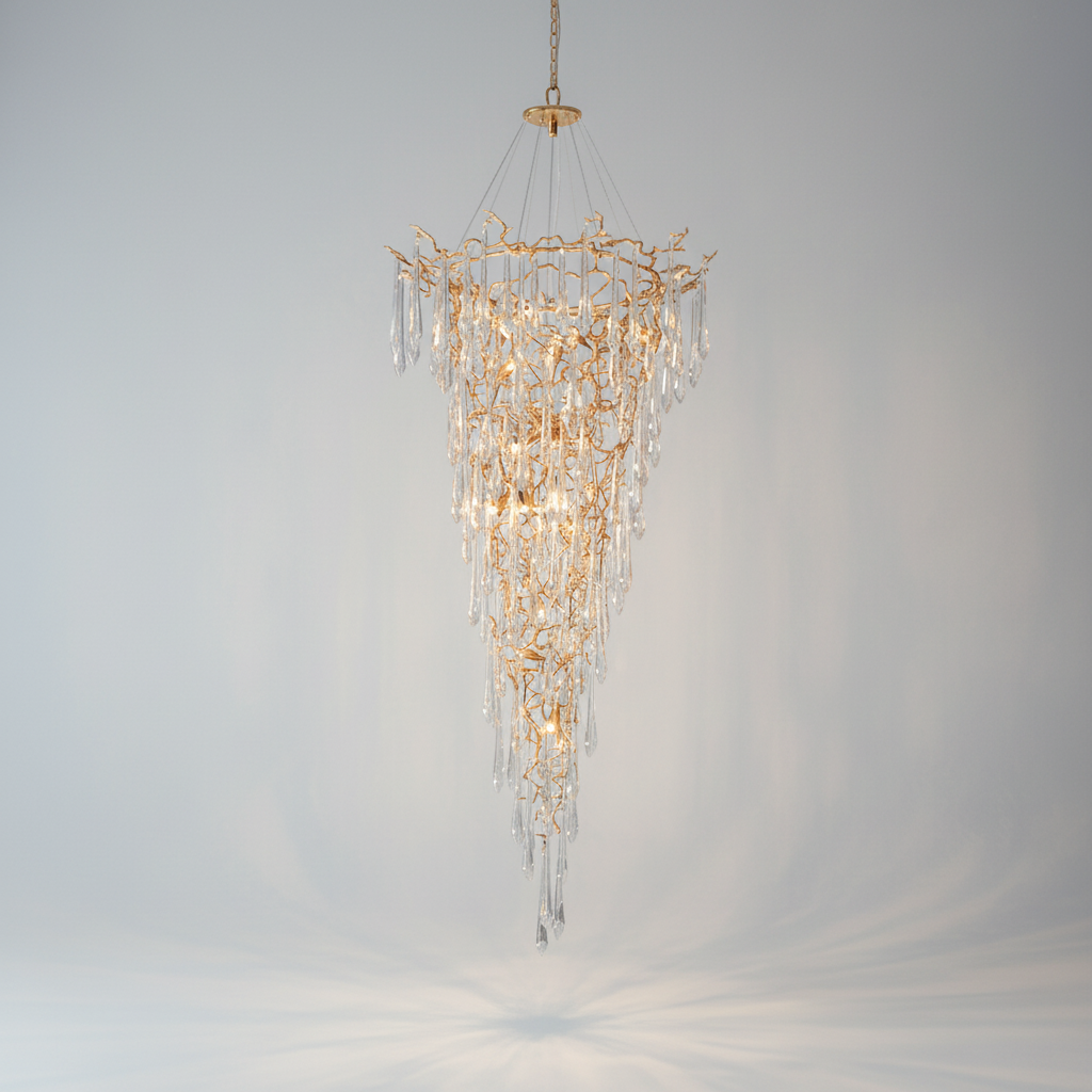 Riviko Cecily Crystal Branch Chandelier H 94.49" - Studio Shot
