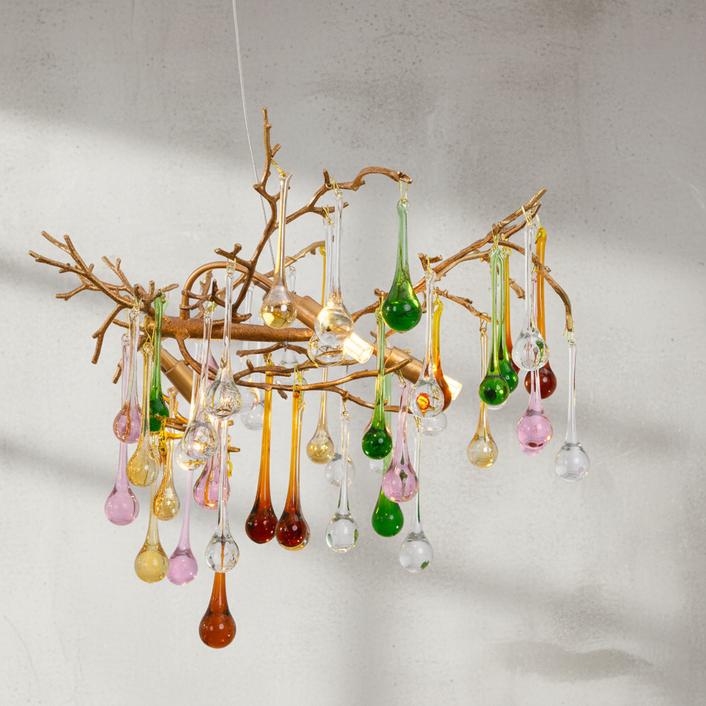Riviko Veridian Bloom Linear Branch Chandelier - Background Shot