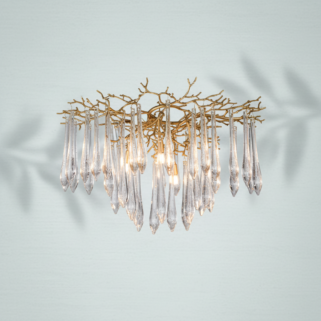 Riviko Veridian Bloom Round Branch Chandelier - Background Shot