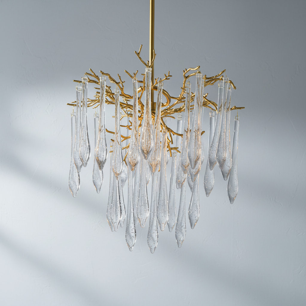 Riviko Veridian Bloom Round Branch Chandelier - Background Shot