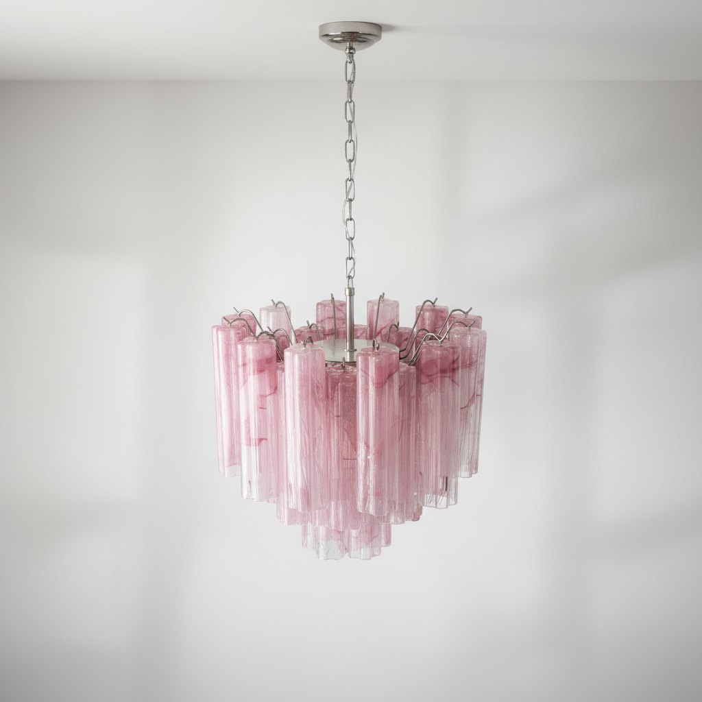 Riviko Rosewater Murano Glass Chandelier - Background Shot