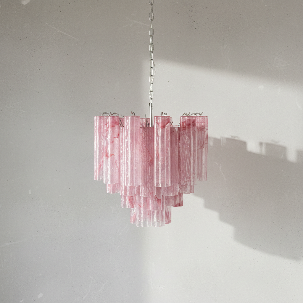 Riviko Rosewater Murano Glass Chandelier - Background Shot