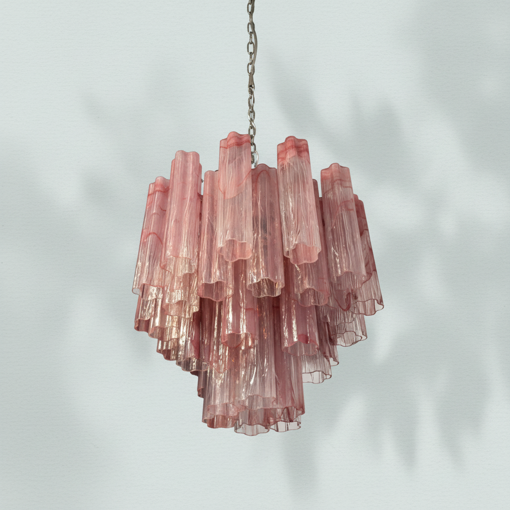 Riviko Rosewater Murano Glass Chandelier - Background Shot