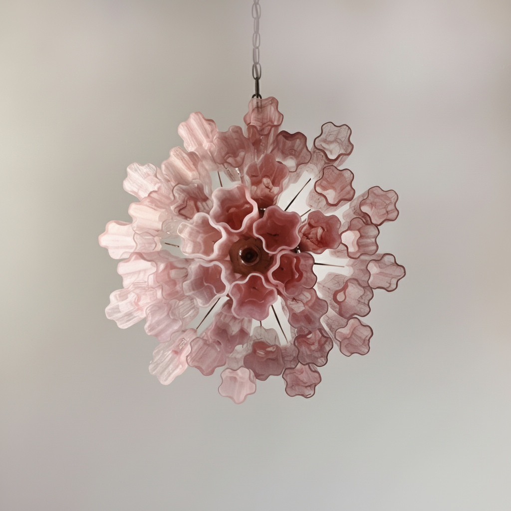 Riviko Rosewater Murano Glass Chandelier - Background Shot