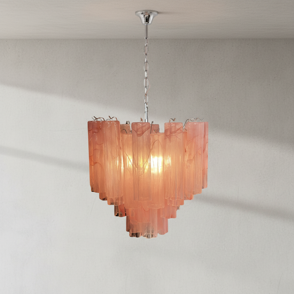 Riviko Rosewater Murano Glass Chandelier - Background Shot