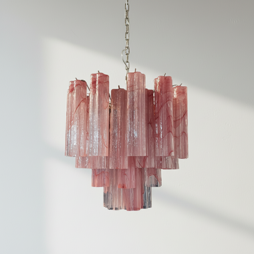 Riviko Rosewater Murano Glass Chandelier - Background Shot
