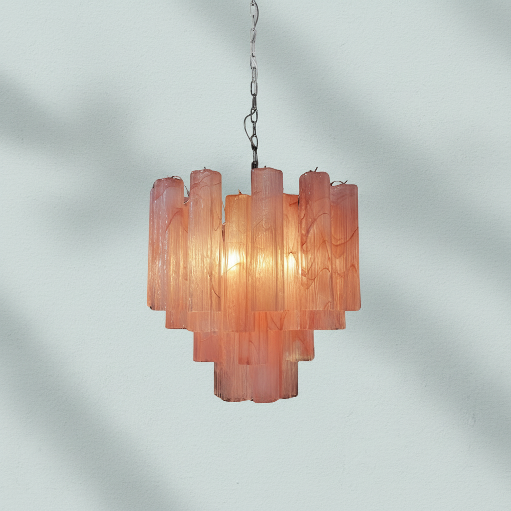 Riviko Rosewater Murano Glass Chandelier - Background Shot
