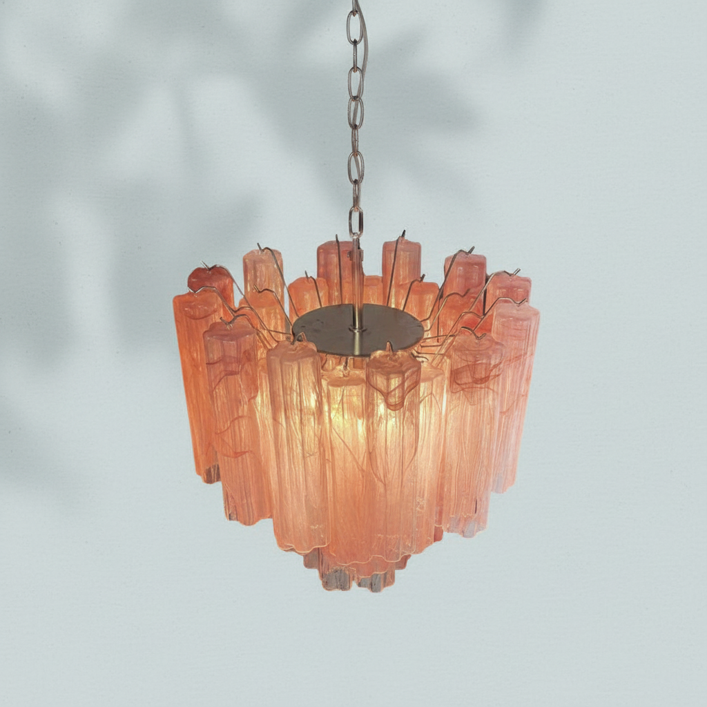 Riviko Rosewater Murano Glass Chandelier - Background Shot