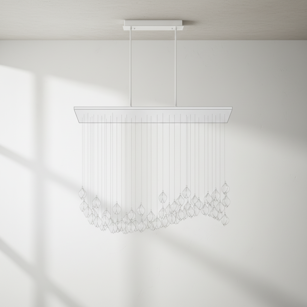 Riviko Verdant Bloom Porcelain Chandelier - Background Shot