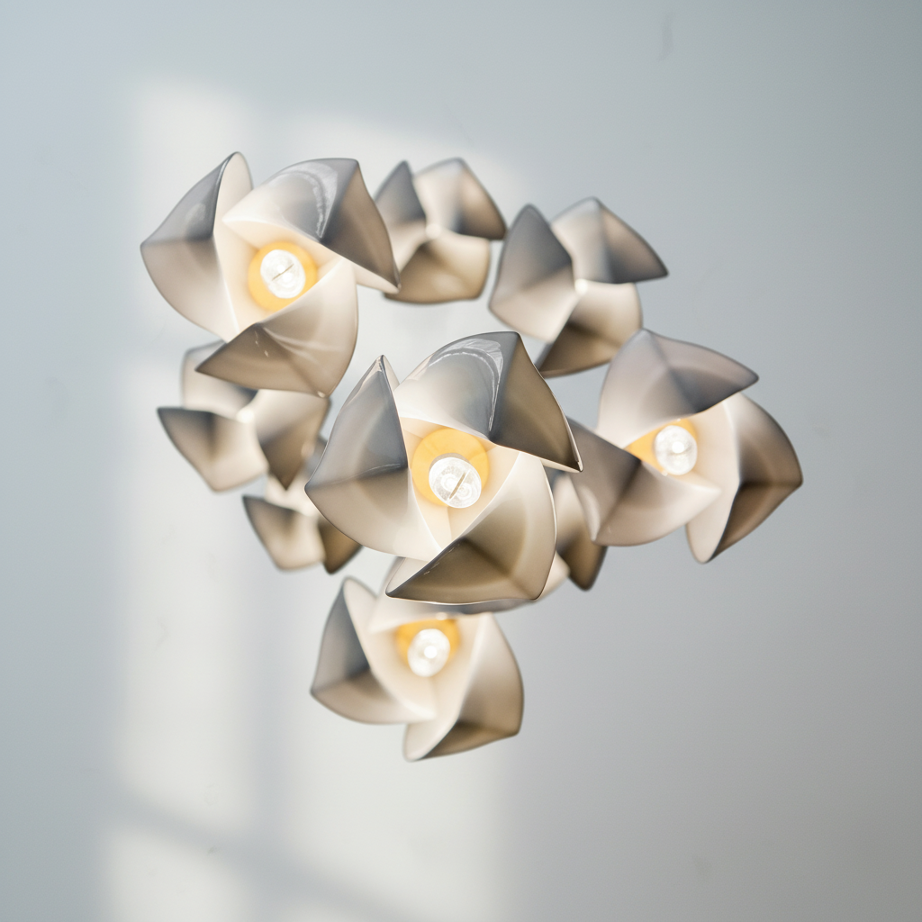 Riviko Verdant Bloom Porcelain Chandelier - Background Shot