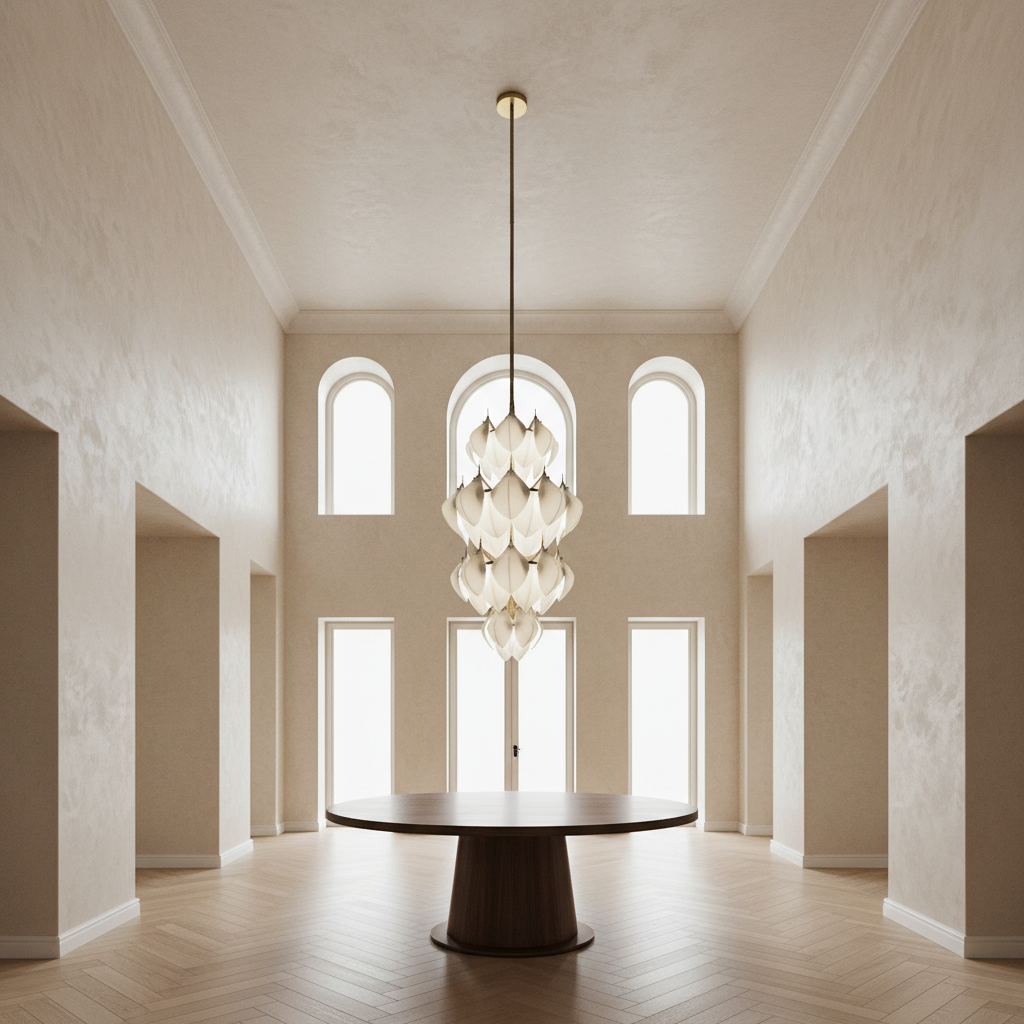 Riviko Verdant Bloom Porcelain Chandelier - Background Shot