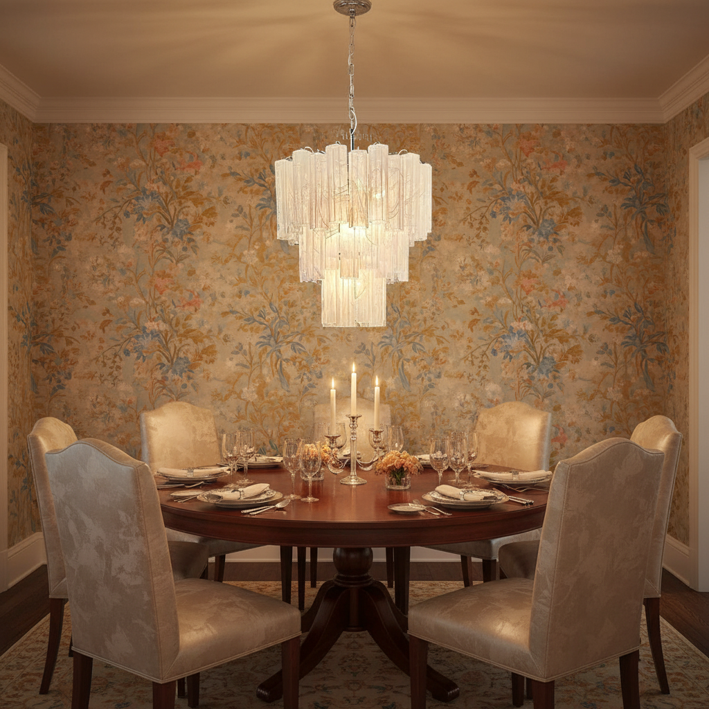 Riviko Alabaster Bloom Grand Chandelier - formal American dining room