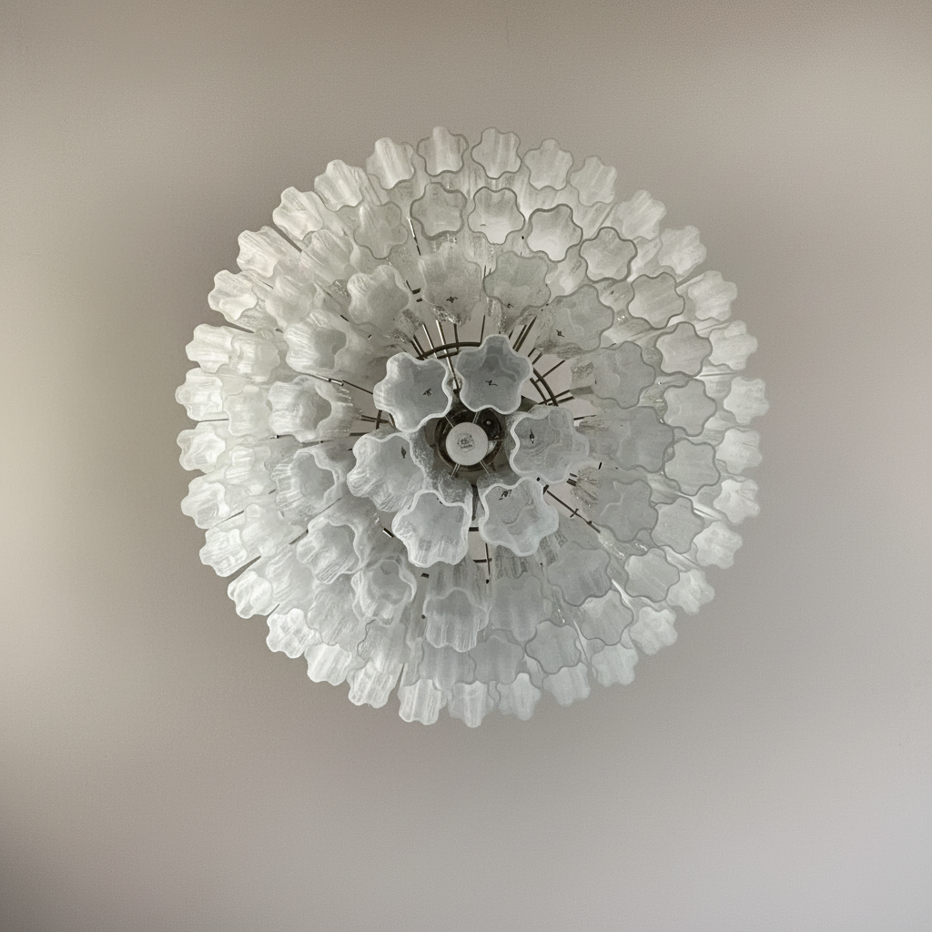 Riviko Venetian Alabaster White Grand Chandelier - Background Shot