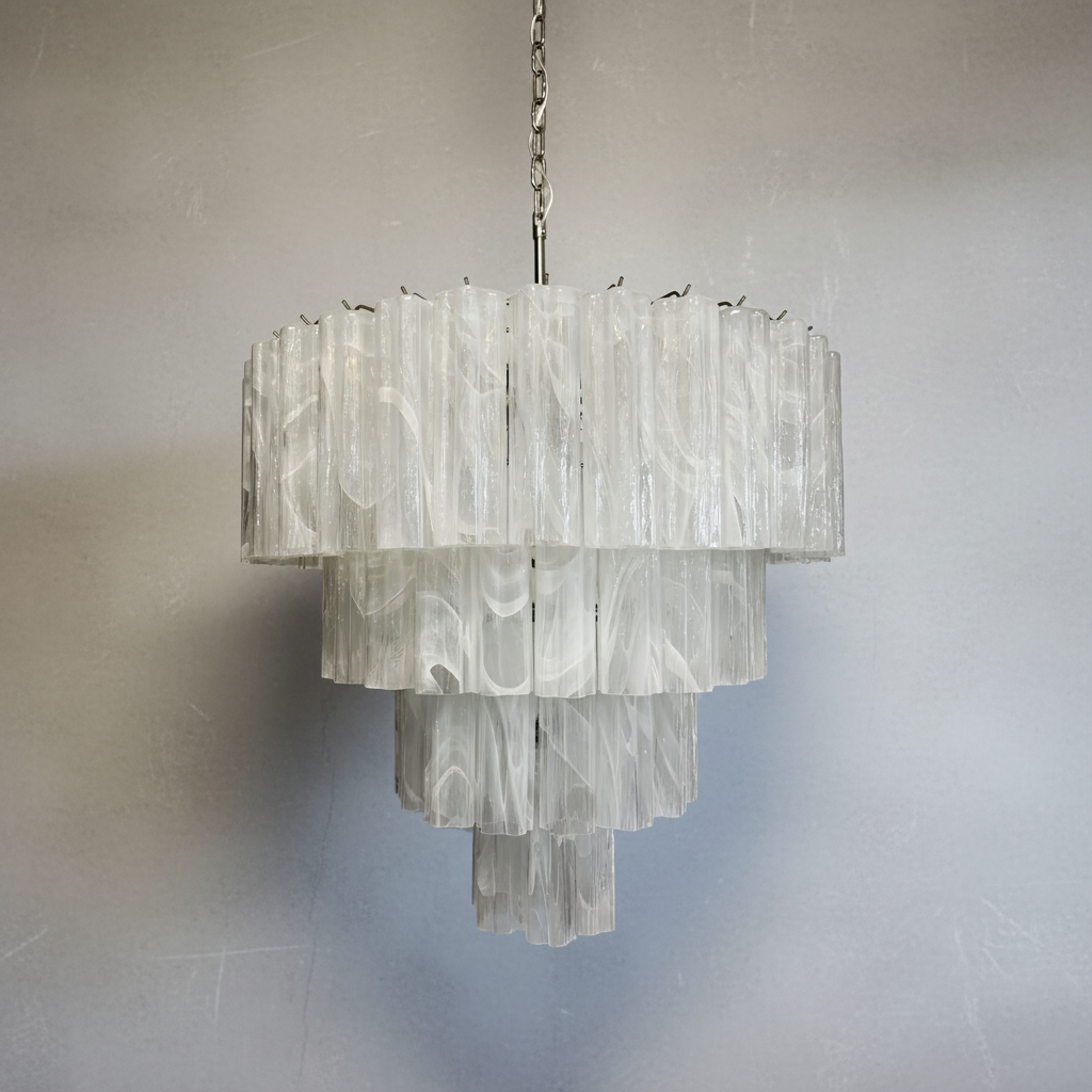 Riviko Venetian Alabaster White Grand Chandelier - Background Shot