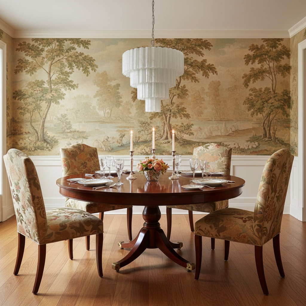 Riviko Venetian Alabaster White Grand Chandelier - formal American dining room