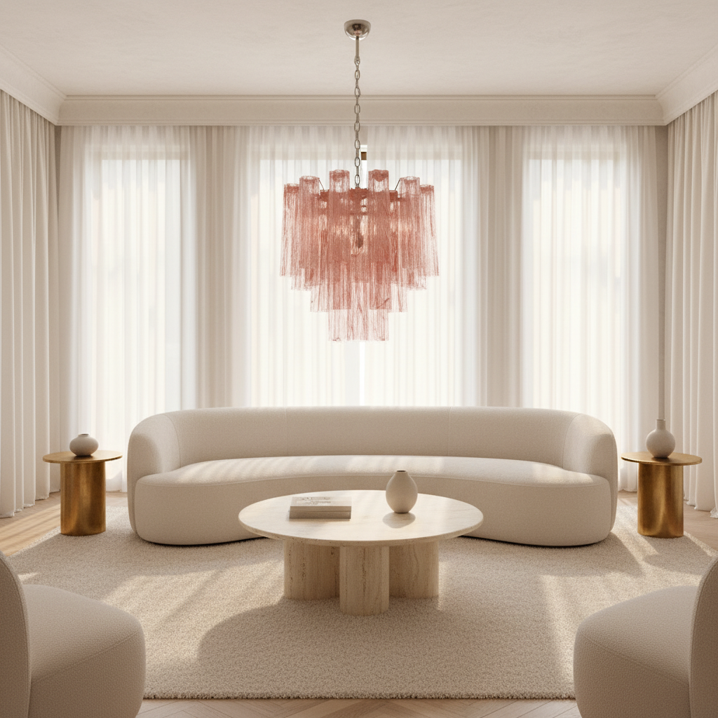 Riviko Alabaster Bloom 8-Light Chandelier - sophisticated American living room