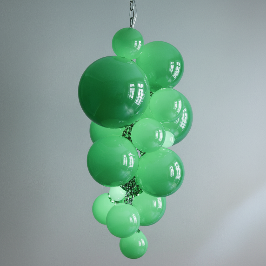 Riviko Veridian Cluster Art Deco Pendant - Background Shot