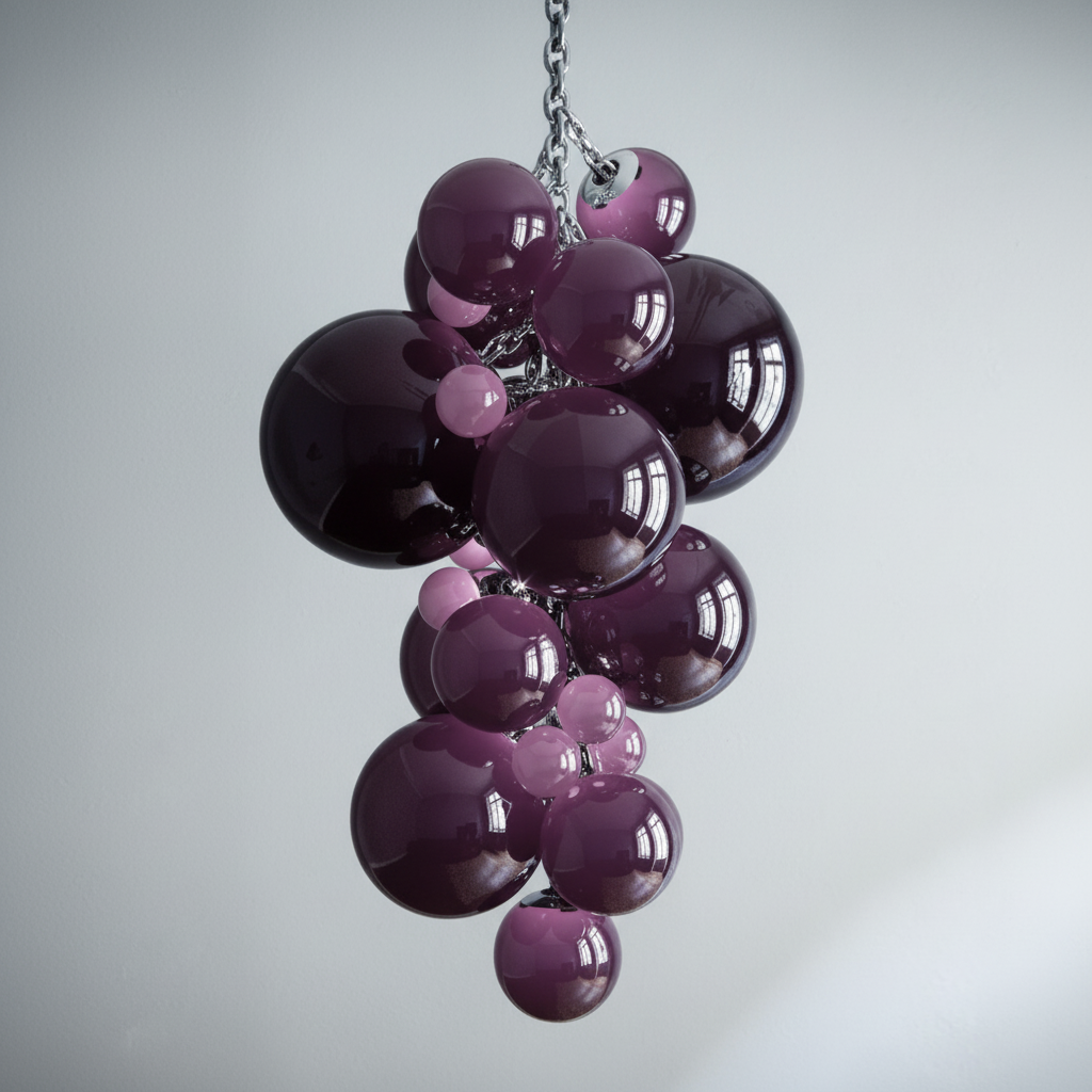 Riviko Veridian Cluster Art Deco Pendant - Background Shot