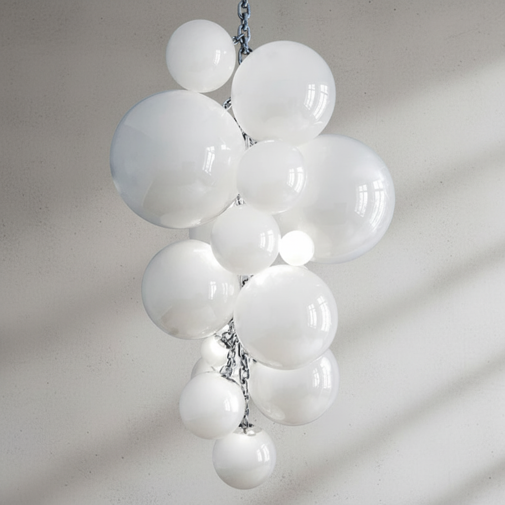 Riviko Veridian Cluster Art Deco Pendant - Background Shot