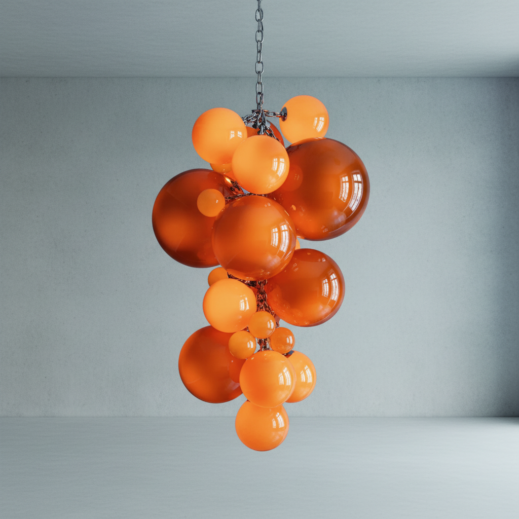 Riviko Veridian Cluster Art Deco Pendant - Background Shot