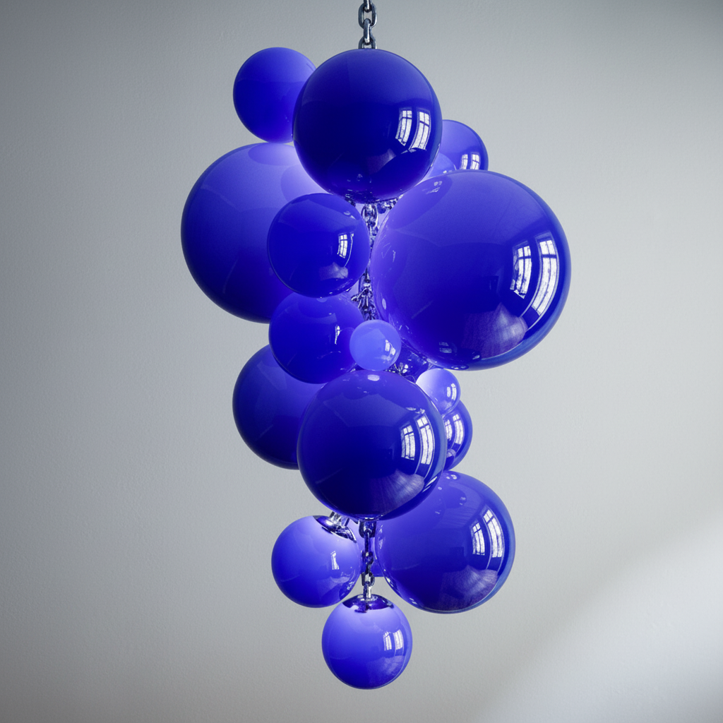 Riviko Veridian Cluster Art Deco Pendant - Background Shot