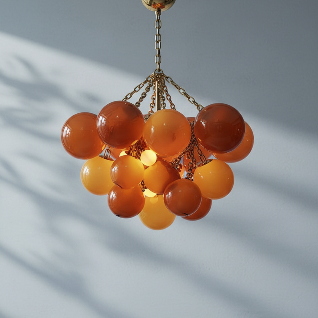 Riviko Veridian Cluster Art Deco Pendant - Background Shot